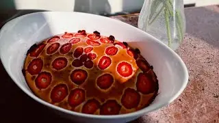 Вкусный и ароматный клубничный пирог 🌸🍓😍 #пирог #вкусноикрасиво #պիրոգ