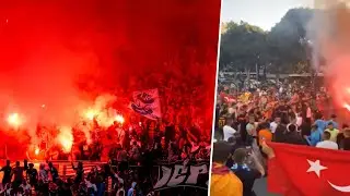 OM-Galatasaray • Quand les Marseillais et les Turcs s'unissent pour chanter contre le PSG ! • HD