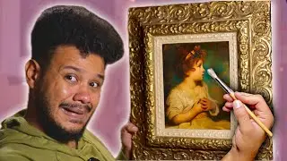 I painted over a THRIFT SHOP Painting!