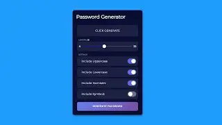 Random Password Generator Using HTML CSS And JavaScript | Password Generator JavaScript