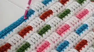 perfect 💯 free crochet 3D baby blanket brick pattern for beginners - how to crochet  amazing blanket