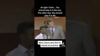Miles Davis Tells Kid how it is. 