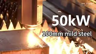 50kW 100mm carbon steel laser cutting | Han's Laser