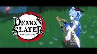 Ganyu playing Kamado Tanjiro no Uta on Windsong Lyre