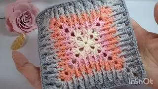 ❧ Бабушкин квадрат вяжем крючком ☙ Вяжем уютную подушку  / CROCHET BEAUTIFUL GRANNY SQUARE