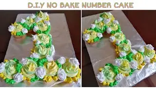 DIY NO BAKE NUMBER CAKE