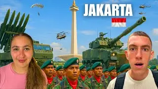 Crazy First Day in Jakarta, Indonesia🇮🇩 (Military Parade)