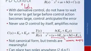 System Dynamics and Control: Module 14d - Intro to PID, PD and PI control