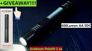 Acebeam Pokelit 2 aa EDC 600Lumen Led Taschenlampe Vorstellung +Gewinnspiel