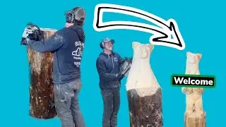 Todays Woodworking Project - Chainsaw Carved Bear