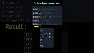 Python type conversion #shorts #python