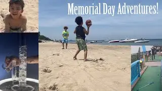 Beach Day & Mini Golf W/ The Fam On Memorial Day Weekend!! (Vlog)