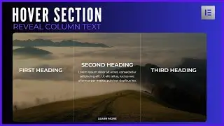 How To Add Elementor Text Over Image Section On Hover | Column Hover Animation