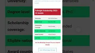 Fulbright scholarship USA for MS and PhD. 