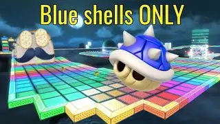 Mario kart but it is only blue shells…