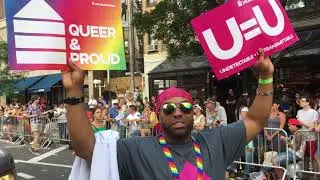 NYC LGBT Pride 2018, talking about U=U