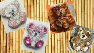 Брошки из бисера - для вдохновения. Медведи, панды.