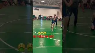 Wrestler pukes on another wrestler while getting pinned!!!  Barfed all over him! He threw up on me!!