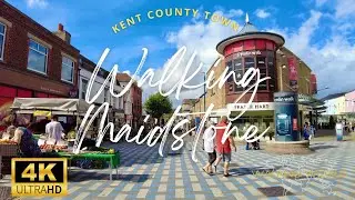 Tour of Maidstone town centre 4K UHD | County Town of Kent | September 2022