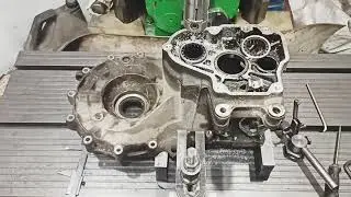 Расточка посадочного места  под усиленный подшипник корпуса КПП VW T4