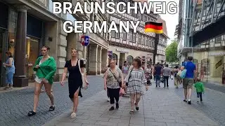 4K Brunswick (Braunschweig) Germany Walking Tour August 2022