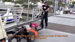 Airtug® Trailer Tug moving Generator on Docks in Palm Beach