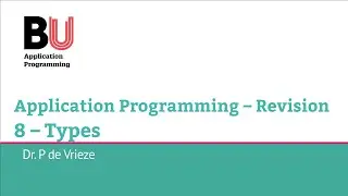 Application Programming 11 (Part 8) – Types