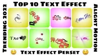 Trending 🔥 Alight Motion Text Animation Preset | Text Animation Preset 2022 | Text Effect preset