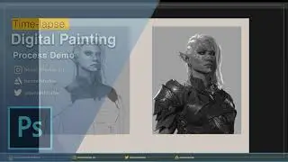 BG3 Drow Portrait | Time-lapse Digital Painting
