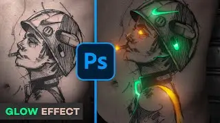 How to Make a Sketch GLOW in Photoshop !