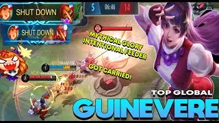 INTENTIONAL FEEDER GOT CARRIED! EPIC COME BACK! | GUINEVERE GAMEPLAY | MOBILE LEGENDS