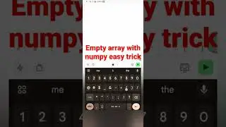 Easy trick to how to create an empty array using Numpy | easy python tricks and tips 