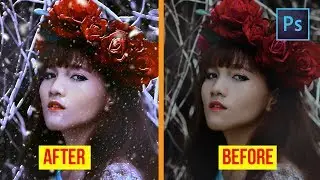 [ Photoshop Tutorial ] How to Add Realistic SNOW!! - For BEGINNER