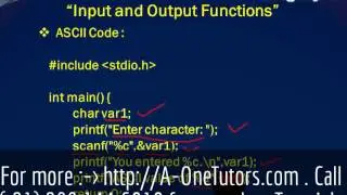 ASCII Values In C