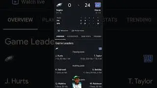 Eagles vs Giants Halftime Reaction #eagles #nfl #flyeaglesfly #football #eaglesvsgiants