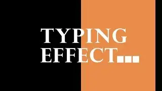 Text Typing Animation Effect using HTML , CSS and JavaScript