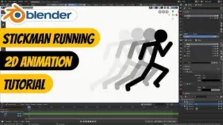 (Hindi) stickman running animation tutorial | blender 2d animation tutorial | Animatechz