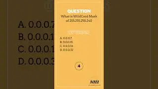 MCQ-114 | Understanding Wildcard Masks: What is the Wildcard Mask of 255.255.255.240?