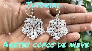 Como Hacer ARETES Copos de Nieve - Tutorial