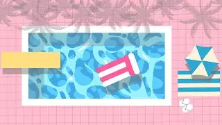 BEACH VECTOR |  Create  Pool Water Texture Effect Background in Adobe Illustrator