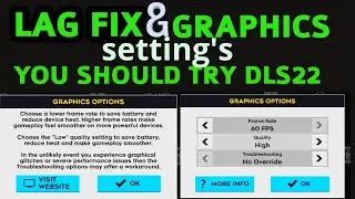 DLS23 |BEST Settings - Lag Fix | Dream League Soccer 2023