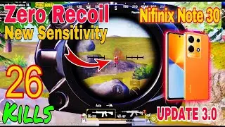 WOW😮INFINIX NOTE 30 PUBG BEST SENSITIVITY🔥INFINIX NOTE 30 PUBG GYRO TEST😍ZERO RECOIL SENSITIVITY