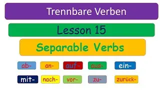 Learn German | Trennbare Verben | Separable verbs | German for beginners | German grammar | A1