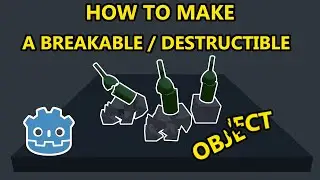 How to make a 3D BREAKABLE / DESTRUCTIBLE object in Godot 3.5 under 1 min.