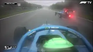 Collet astoninshing (but illegal) double overtake at Radillion in the rain - F3 Race 1 Spa 2021