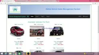 Final Year Project, Online Vehicle Sales Management System in php, MySQL