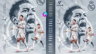 Como Fazer Arte Profissional Flyer de Jogador de Futebol - Football Edit Mobile PicsArt Design