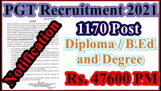 PGT Recruitment 2021, New Vacancy 2021, Sarkari Naukri, Govtjob Portals, Sarkari Result