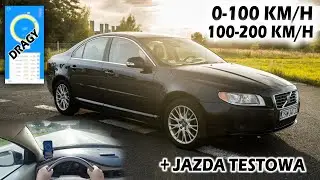 VOLVO S80 2.4 DIESEL 163 KM - KONFRONTACJA, POMIAR OSIĄGÓW 0-100, 100-200 KM/H, JAZDA PRÓBNA.