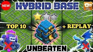 TOP 10 TH12 HYBRID BASE + REPLAY || TH12 HYBRID BASE WITH LINK || TH12 BASE LAYOUT ANTI 2 STAR 2023